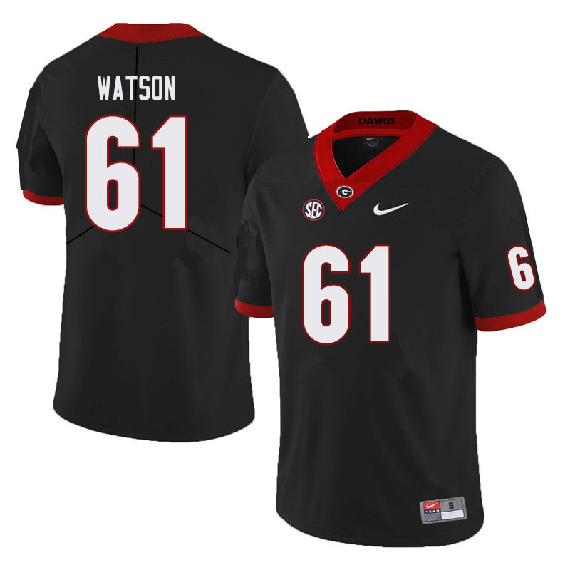 Men #61 Blake Watson Georgia Bulldogs College Football Jerseys Sale-Black - Click Image to Close
